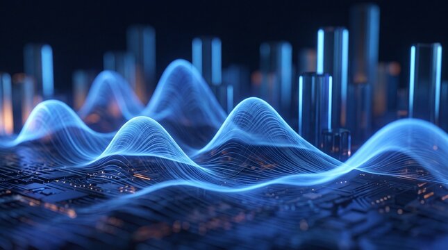 Digital Data Wave and Futuristic Technology Network