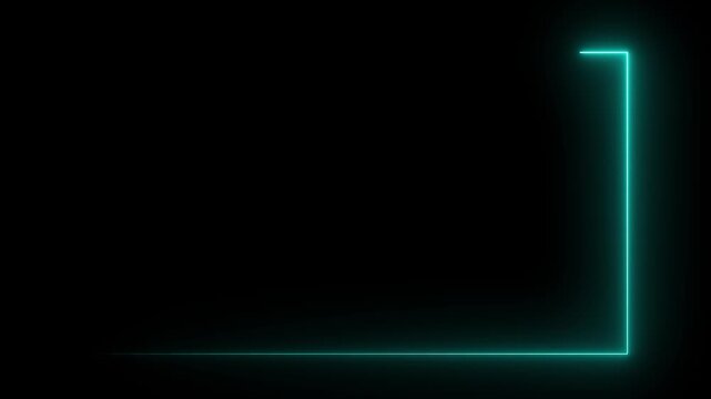 Abstract glowing neon lines waving copy space. neon line abstract motion background. animated moving led light screen box projection 3d rendering, empty space border presentation design background.4k
