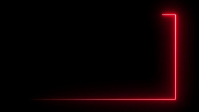 Abstract glowing neon lines waving copy space. neon line abstract motion background. animated moving led light screen box projection 3d rendering, empty space border presentation design background.4k