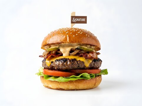 Signature Beef Burger - Ultimate Burger Collection &ndash; Delicious Gourmet Burgers  