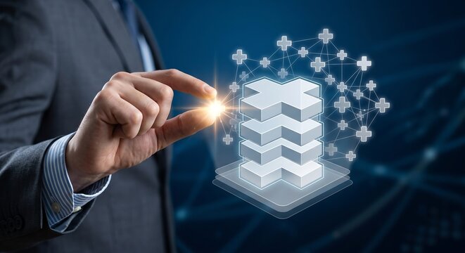 Business Data Management and Technology Innovation Concept