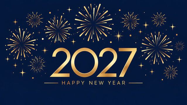 2027 sparkle celebration background design , Happy New Year 2027, New Year 2027, Happy New Year, New Year, 2027 Typography, 2027