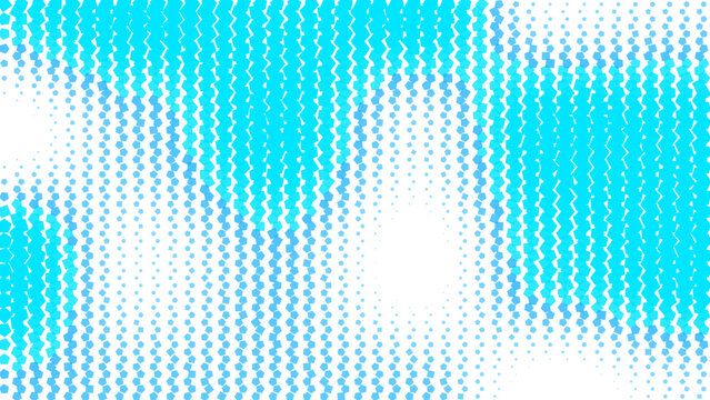 Abstract background, featuring cyan and, black wavy vertical, lines with a, pixelated halftone effect, creating a rhythmic, motion visual pattern
