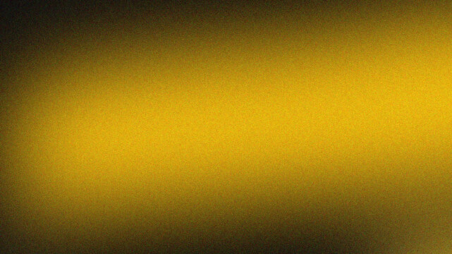 Vibrant yellow glow in center of black textured frame creating dramatic spotlight effect with heavy noise and organic grain for stylish high end digital presentation art.