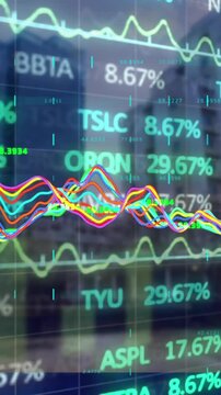 Stock market trends overlay on a cityscape, symbolizing economic activity