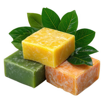 Fresh cheese cubes with mint garnish