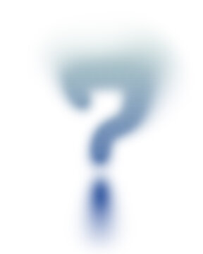 Soft blue gradient question mark icon with a soft-focus blue
