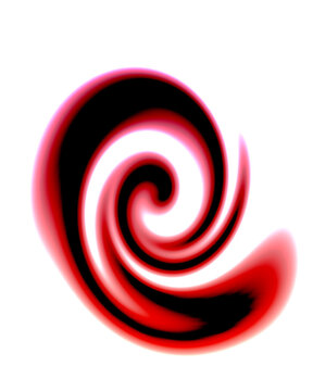 Black and red abstract vortex spiral graphic design with abstract