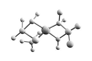 Fototapeta premium Dark Metallic Molecular Structure Model