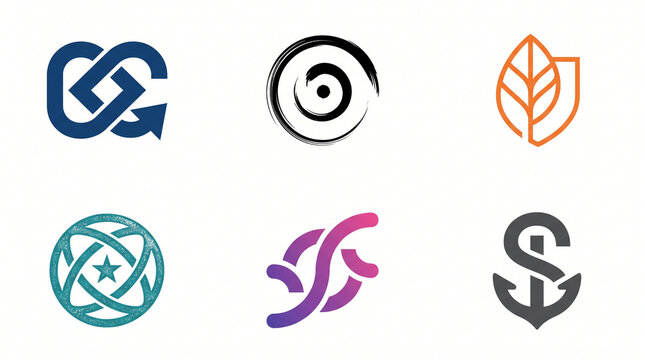 Abstract logo vector icon set modern corporate branding identity design elements