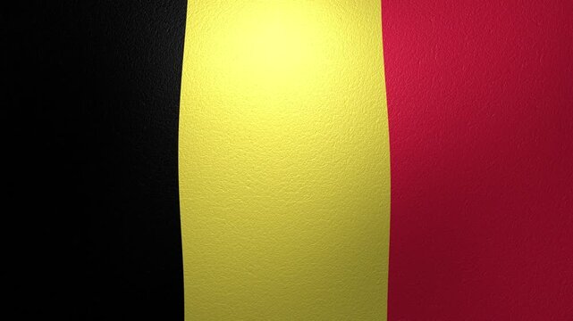 Waving flag of Belgium animation loop