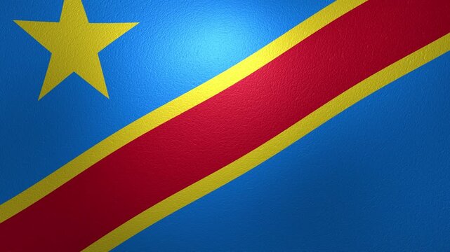 Democratic Republic of the Congo flag waving