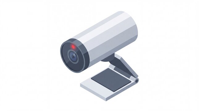 Isometric digital surveillance security camera device for professional indoor and outdoor property monitoring and recording equipment