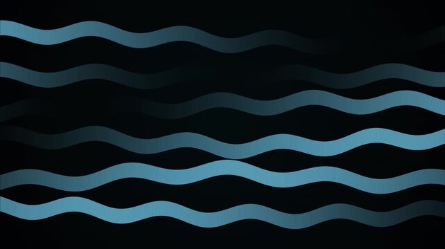 Abstract blue wavy lines ripple across a dark background in a seamless looping pattern suitable for tech overlays