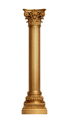 Obraz premium PNG Elegant golden Corinthian column