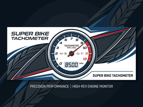 Super Bike Tachometer Precision Performance High Rev Engine Monitor