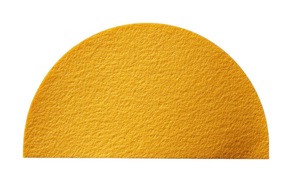 PNG Minimalist yellow half-circle shape