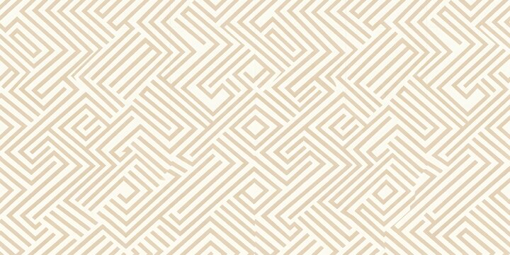 Abstract geometric pattern with light gray pixel maze lines and square shapes in a seamless design