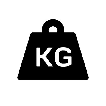 A weight or kettlebell icon. Symbols of kilograms, kg or tonnes. Symbols of great weight, force, or ponderosity. Attributes of a crane, hoist, or construction site. Raster.