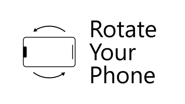 Rotate your phone animation for Landscape and Portrait Screen. Rotate your phone orientation.
