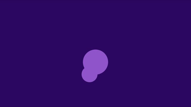 Minimalist purple loading animation with morphing circles loop 4k motion