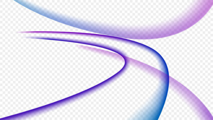 Obraz premium Abstract Transparent Gradient Waves, PNG Ready, Vector Illustration