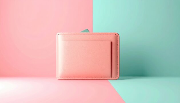 Wallet with cashback icon, 3D Illustration, isolated on pastel background, minimal concept, soft shadows