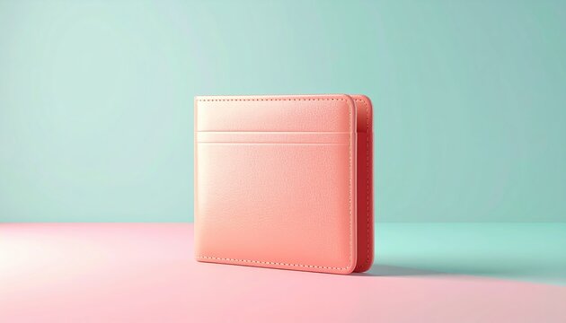 Wallet with cashback icon, 3D Illustration, isolated on pastel background, minimal concept, soft shadows