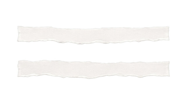 PNG Two torn paper strips isolated.