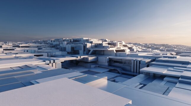 Modular abstract 3D landscape Parametric Architectural Concept