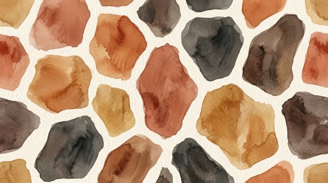 Abstract giraffe skin pattern design featuring muted tones.