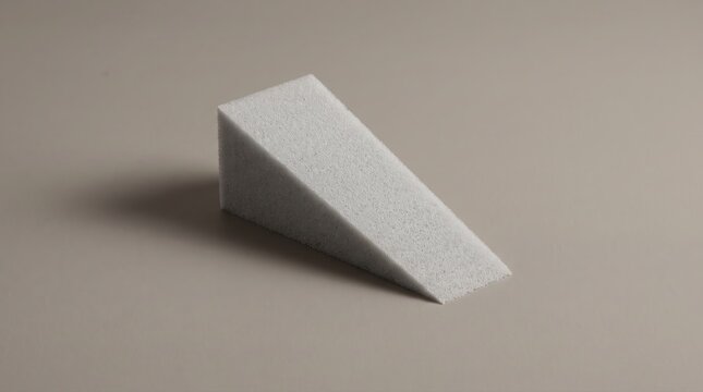 Single grey acoustic foam wedge for soundproofing and noise reduction in recording studios