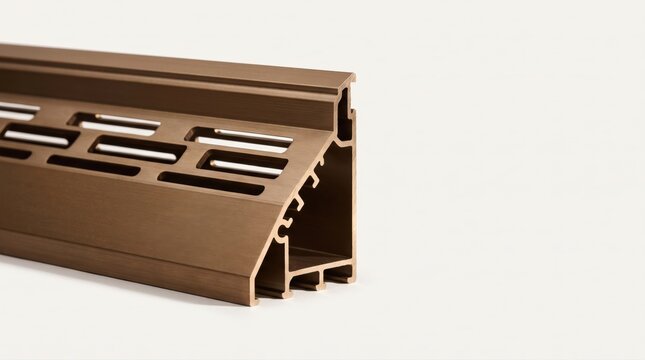 Aluminum bronze louver blade profile for architectural facade and ventilation systems