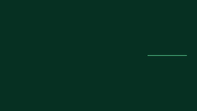 Minimalist green animation 4k background, with animated horizontal, line pulse for, modern technology and, digital interface concepts
