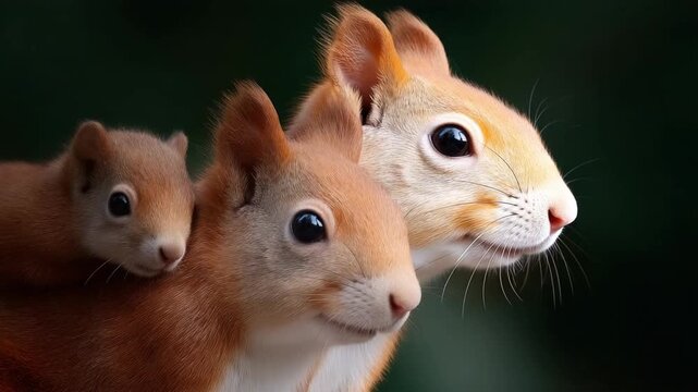 Discover the charming world of squirrels in this heartwarming video. Experience their playful antics in a lush natural environment. A must-watch for animal lovers everywhere. AI