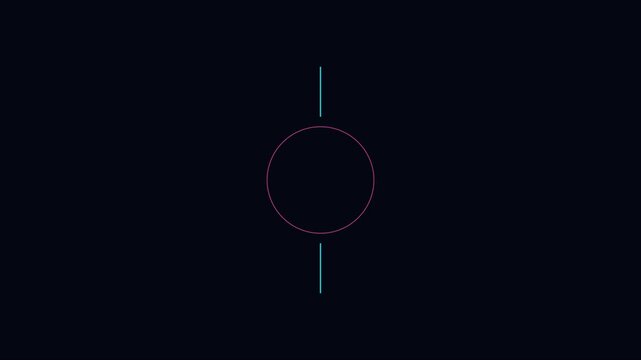 Minimalist hud target interface animation with rotating circular 4k