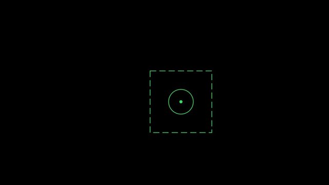 Digital hud target reticle overlay with scanning motion for sci-fi ui animation 4k motion sci-fi