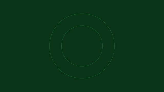 Digital radar screen scanning motion green circular interface animation 4k sonar