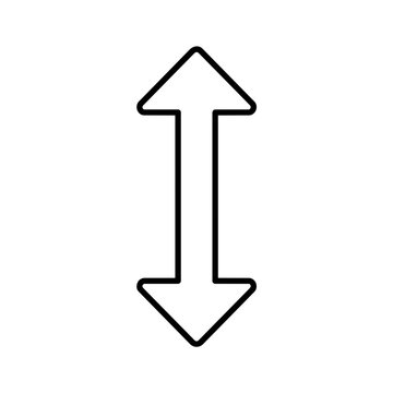 Arrow up down icon, black glyph vector symbol for web and app interface design