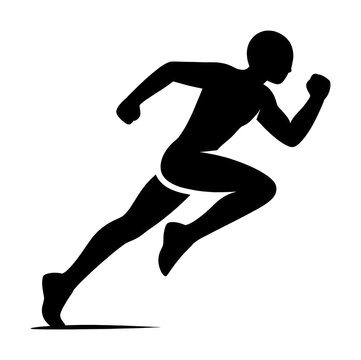 PNG Dynamic silhouette running illustration.