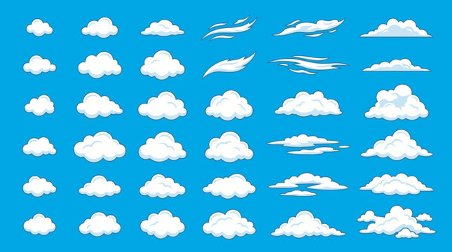 Minimalist White Clouds Collection for Creative Design and Marketing Backgrounds