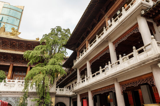 Ancient Jing'an temple on shangai China