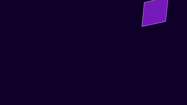 Minimalist purple diamond shape animation on dark 4k background, for modern and, motion projects geometry