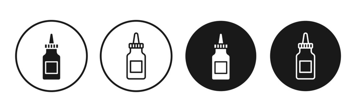 Glue icon flat outline in black