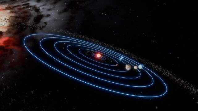 Solar System Orbit Animation &ndash; Planets Revolving Around the Sun