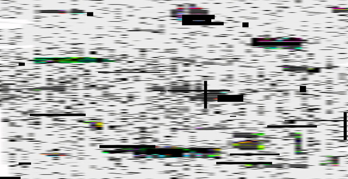 Risograph texture overlay with analog tv static grain and horizontal signal distortion bars on white, monochrome glitch photocopy paper texture with rgb channel split streaks for poster design