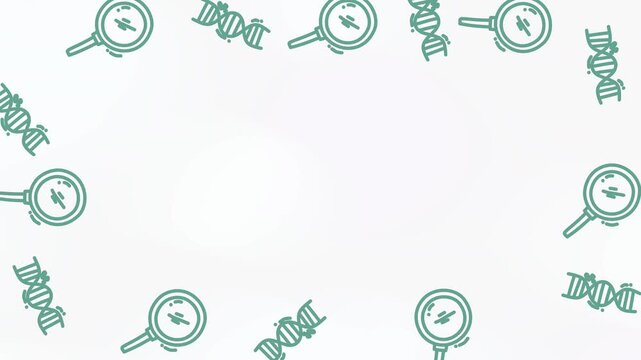 DNA Analysis and Genetic Research Animated Frame