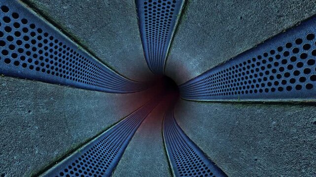 Abstract textured 3d tunnel animation loop