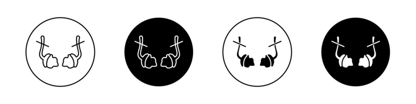 Vasectomy icon flat outline in black