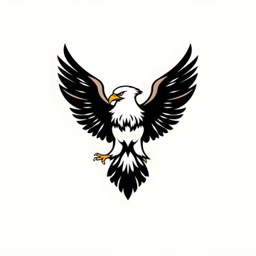 Eagle with outstretched wings